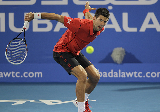 Novak Djokovic in Abu Dhabi. tennis season