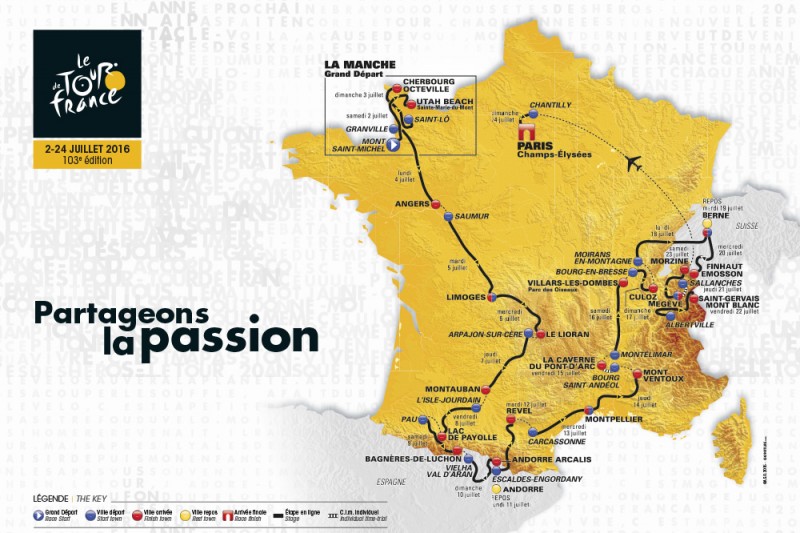 Tour de France route 2016