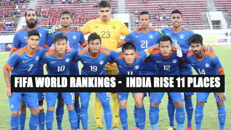 Fifa World Rankings - India rise 11 places