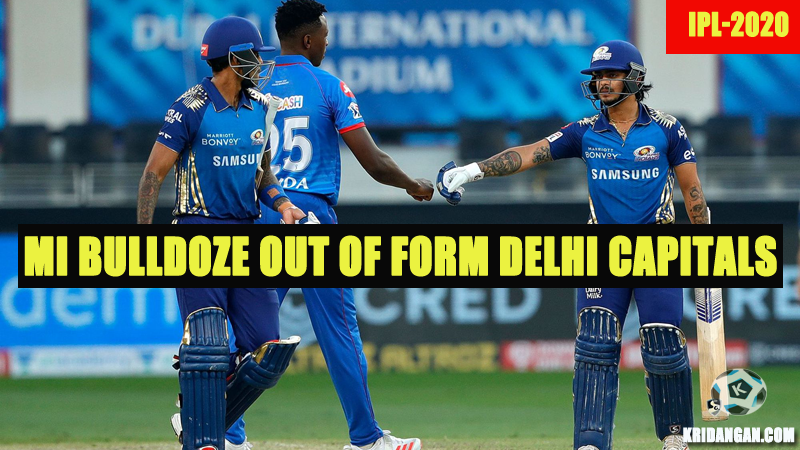 MI bulldoze out of form Delhi Capitals